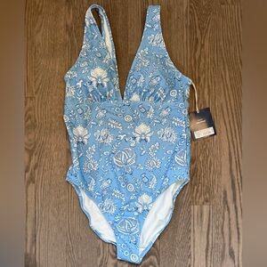 Roller Rabbit x Target Floral Vines Empire Waist Swimsuit NWT